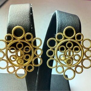 BUCCELATTI 18k Gold Circular Statement Earrings